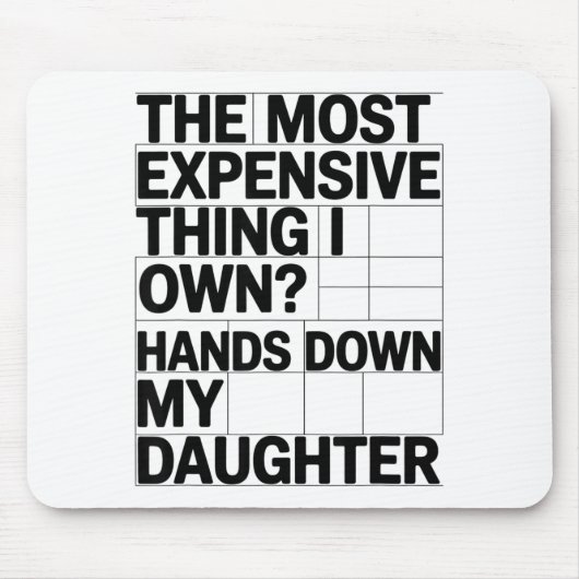 The Most Expensive Thing I Own_ Hands Down My Daug Muismat (Voorkant)