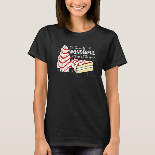 The Most Wonderful Christmas Snack Cake Time Of Th T-shirt (Voorkant)