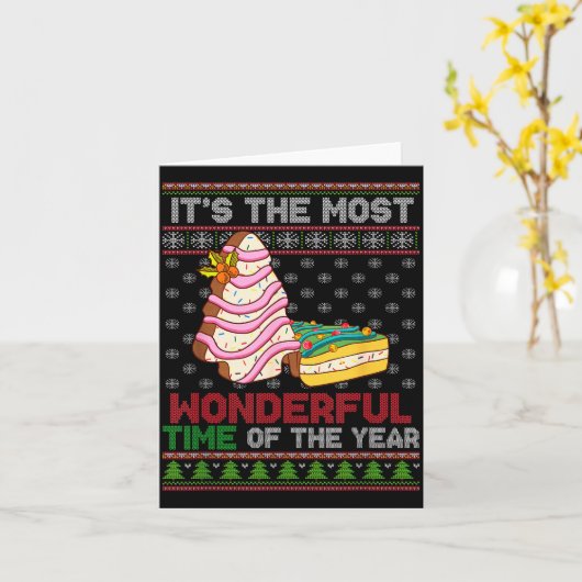 The Most Wonderful Time Of The Year Christmas Tree Kaart (Gele Bloem)