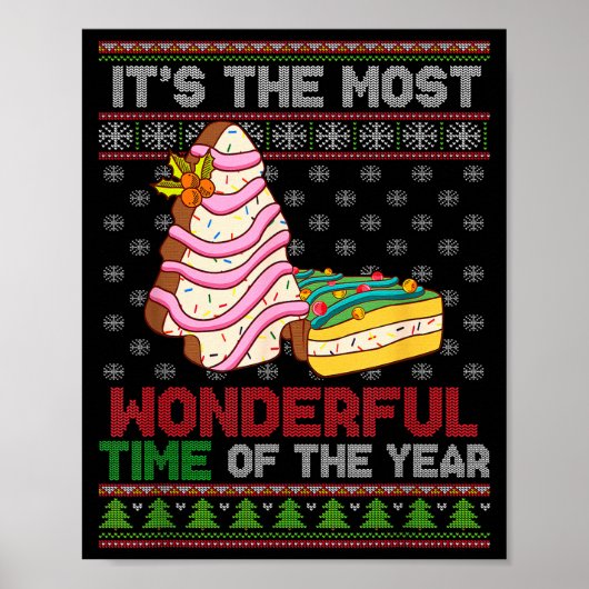 The Most Wonderful Time Of The Year Christmas Tree Poster (Voorkant)