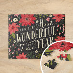 The Most Wonderful Time of Year Holiday Floral Legpuzzel<br><div class="desc">Celebrate the season with Christmas gifts and home decor featuring a modern holiday floral design paired with whimsical typography that joyfully declares, "It's the Most Wonderful Time of the Year." The cheerful arrangement of seasonal flowers and festive colors brings a contemporary yet cozy touch to your holiday decor, perfect for...</div>