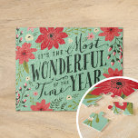 The Most Wonderful Time of Year Holiday Floral Legpuzzel<br><div class="desc">Celebrate the season with Christmas gifts and home decor featuring a modern holiday floral design paired with whimsical typography that joyfully declares, "It's the Most Wonderful Time of the Year." The cheerful arrangement of seasonal flowers and festive colors brings a contemporary yet cozy touch to your holiday decor, perfect for...</div>