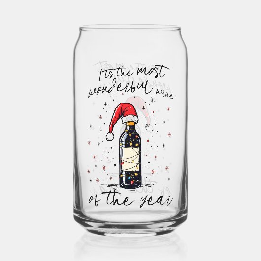 The Most Wonderful Wine of the Year  Blikvorm Glas (Voorkant)