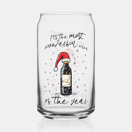The Most Wonderful Wine of the Year  Blikvorm Glas (Achterkant)
