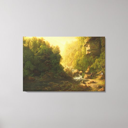 The Mountain Torrent, c.1820-30 (olie op canvas) Canvas Afdruk (Voorkant)