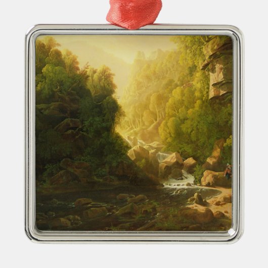 The Mountain Torrent, c.1820-30 (olie op canvas) Metalen Ornament (Voorkant)