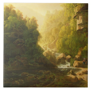 The Mountain Torrent, c.1820-30 (olie op canvas) Tegeltje