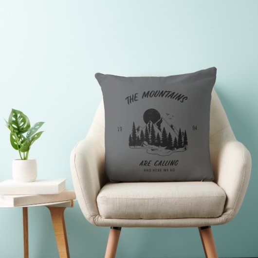 The mountains are calling and here we go kussen (Stoel)