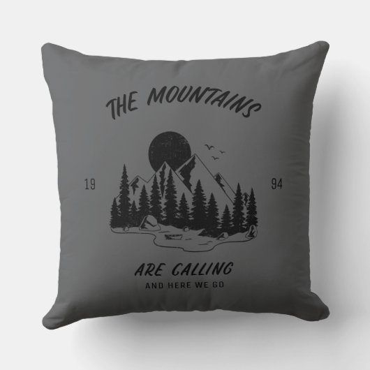 The mountains are calling and here we go kussen (Achterkant)