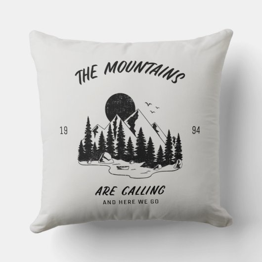 The mountains are calling and here we go  kussen (Achterkant)