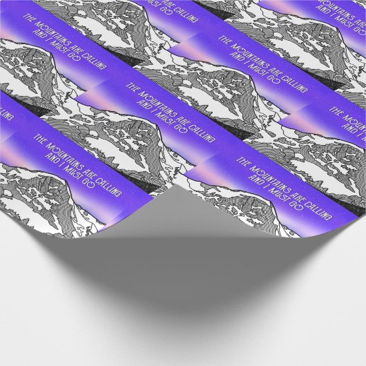 The Mountains are calling and I must go Cadeaupapier (Hoek)