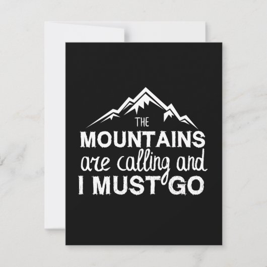 The Mountains Are Calling And I Must Go Save The Date (Voorkant)
