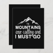 The Mountains Are Calling And I Must Go Save The Date (Voorkant / Achterkant)