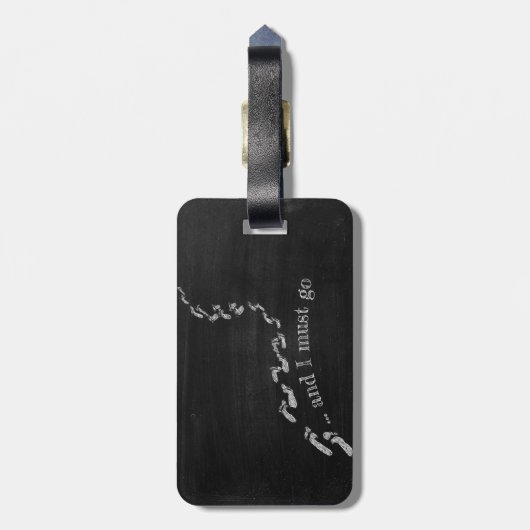 The mountains are calling bagagelabel (Achterkant verticaal)