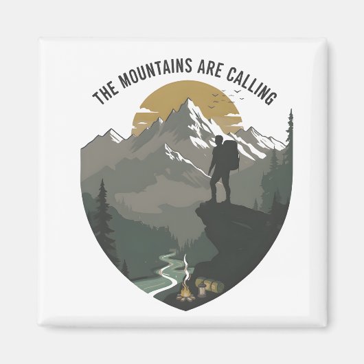 The Mountains Are Calling Magneet (Voorkant)