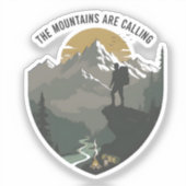 The Mountains Are Calling Sticker (Voorkant)