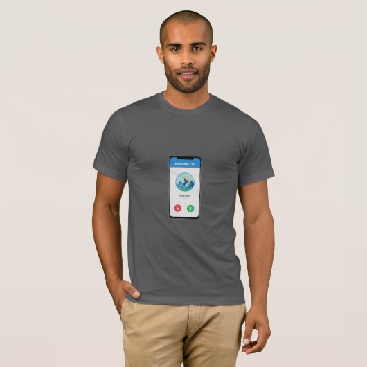 The Mountains are calling T-shirt (Voorkant volledig)
