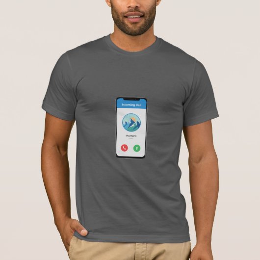 The Mountains are calling T-shirt (Voorkant)