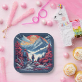 the mountains Birthday or Shower  Papieren Bordje (Feest)