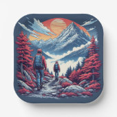 the mountains Birthday or Shower  Papieren Bordje (Voorkant)