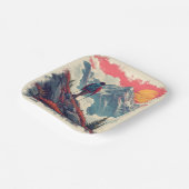 the mountains Birthday or Shower  Papieren Bordje (Gebogen)