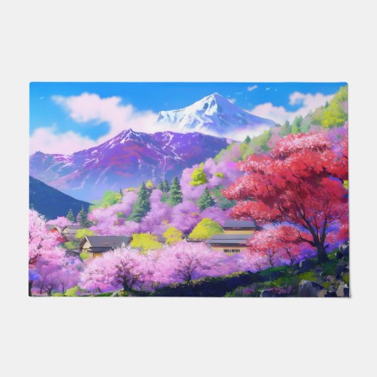 The mountains of japan deurmat (Voorkant)