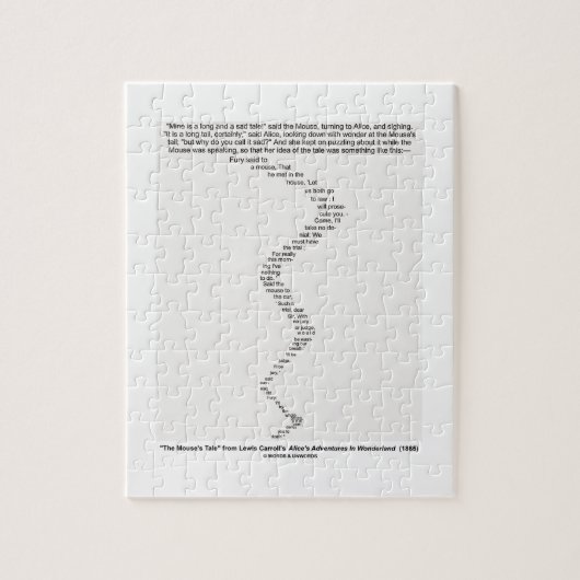 The Mouse's Tale van Lewis Carroll Wonderland Legpuzzel (Verticaal)