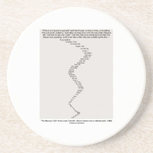 The Mouse's Tale van Lewis Carroll Wonderland Zandsteen Onderzetter