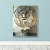 The Mouth of Truth (foto) Canvas Afdruk (Insitu (Houten vloer))