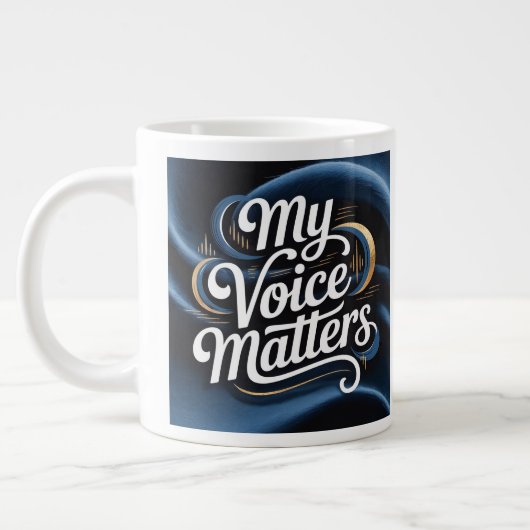 The Mover & Shaker My Voice Matters beroemd gemaak Grote Koffiekop (Links)