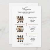 The Moving Feast Progressive Dinner Invitation Kaart (Voorkant / Achterkant)