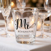 The Mr Newlywed Custom Groom Gift Shot Glas