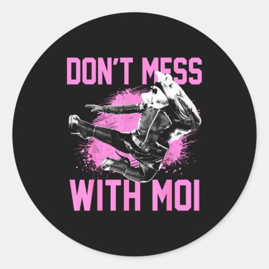 The Muppets Miss Ggy Don't Mess With Moi Small  Ronde Sticker (Voorkant)