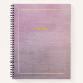 The Muse | Mauve Linen Personalized Poetry Journal Notitieboek (Voorkant)