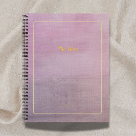 The Muse | Mauve Linen Personalized Poetry Journal Notitieboek