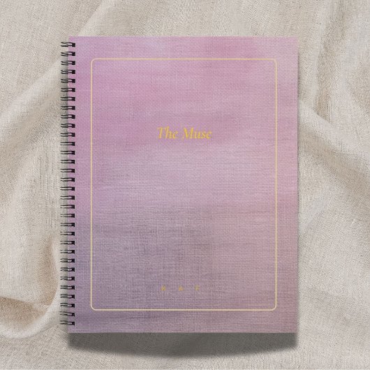 The Muse | Mauve Linen Personalized Poetry Journal Notitieboek