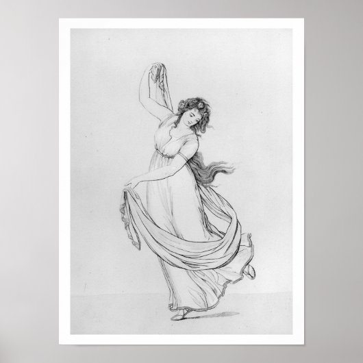The Muse of Dance, Bord VI van 'Lady Hamilton' Poster (Voorkant)