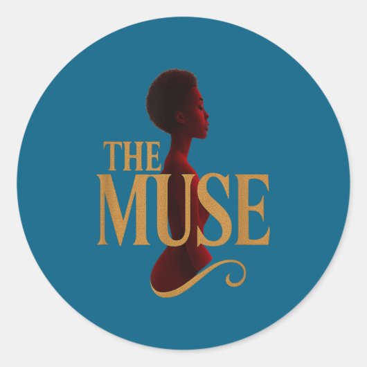 The Muse  Ronde Sticker (Voorkant)