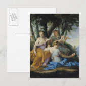 The Muses, Clio, Europe en Thalia, c.1652-55 Briefkaart (Voorkant / Achterkant)