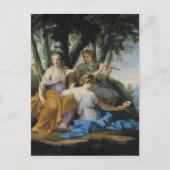 The Muses, Clio, Europe en Thalia, c.1652-55 Briefkaart (Voorkant)
