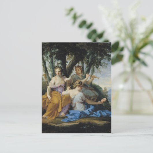The Muses, Clio, Europe en Thalia, c.1652-55 Briefkaart (Staand voorkant)