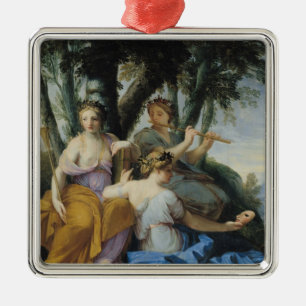 The Muses, Clio, Europe en Thalia, c.1652-55 Metalen Ornament