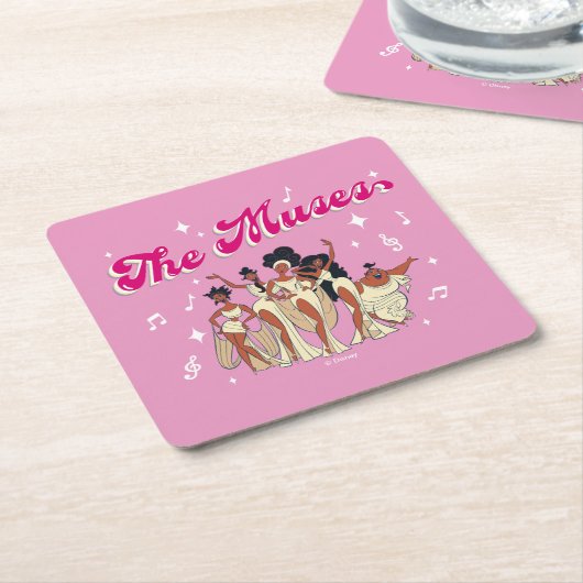 The Muses Square Paper Coaster Kartonnen Onderzetters (Schuin)