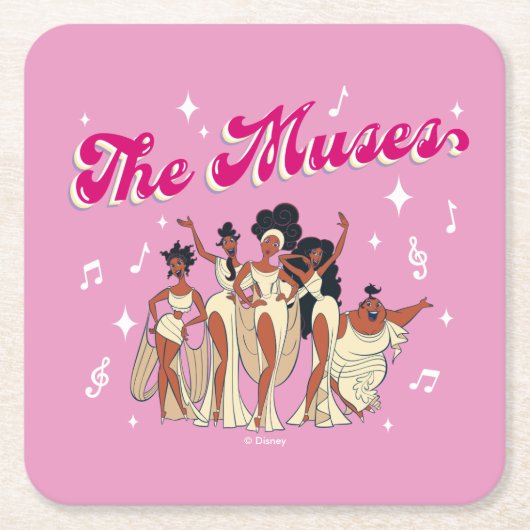 The Muses Square Paper Coaster Kartonnen Onderzetters (Voorkant)