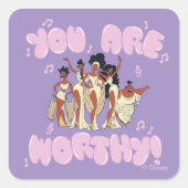 The Muses - You Are Worthy Square Sticker (Voorkant)