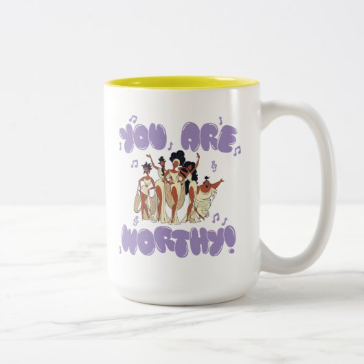 The Muses - You Are Worthy Two-Tone Coffee Mug Tweekleurige Koffiemok (Rechts)