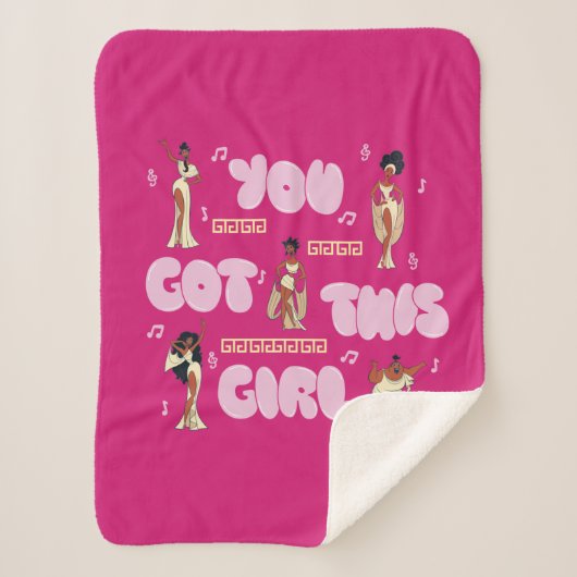 The Muses - You Got This Girl Sherpa Blanket Sherpa Deken (Voorkant)