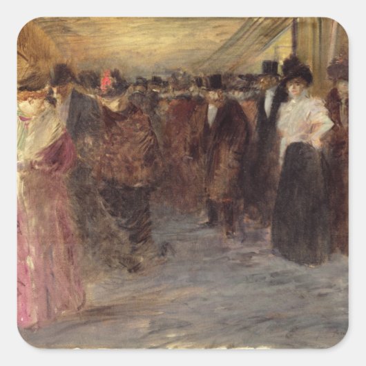 The Music Hall, c.1890 Vierkante Sticker (Voorkant)