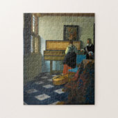 The Music Lesson, 1662-1663, door Johannes Vermeer Legpuzzel (Verticaal)