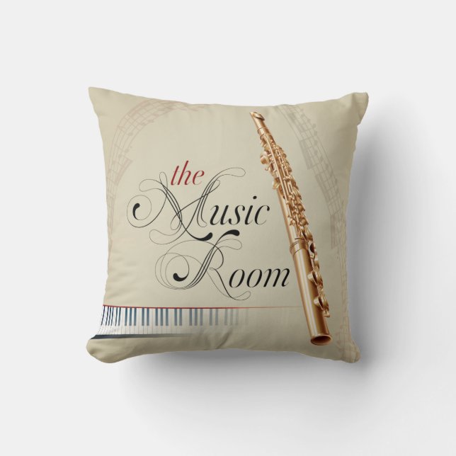 The Music Room Flute Pillow Kussen (Voorkant)